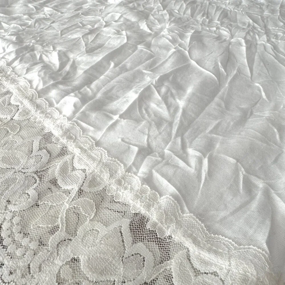 Maurices Plus Size 2X WHITE Stretchy Crinkle Lace Cami - Picture 6 of 11